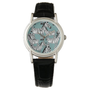 Zebra-Muster Armbanduhr