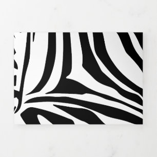 Zebra-Muster Dreifach Gefaltete Urlaubskarte