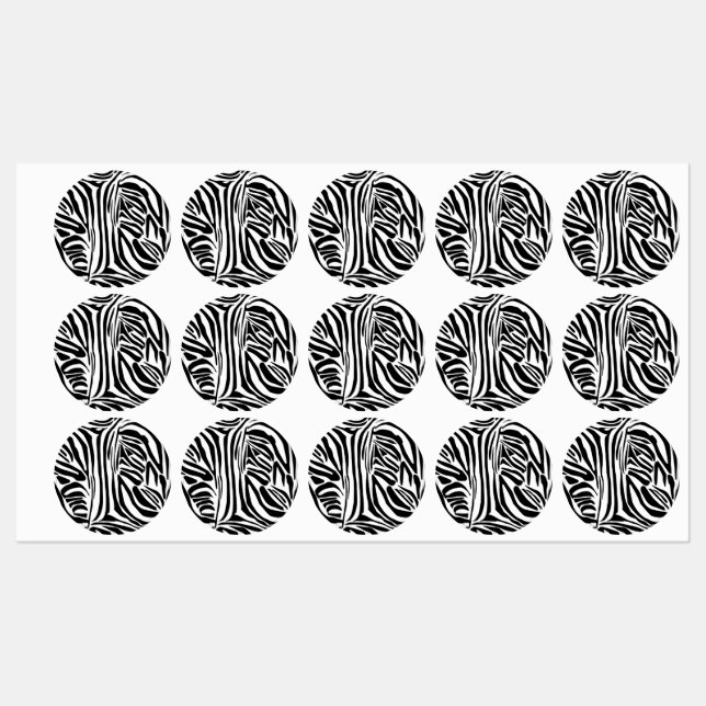 Zebra-Muster Etiketten (Blatt)