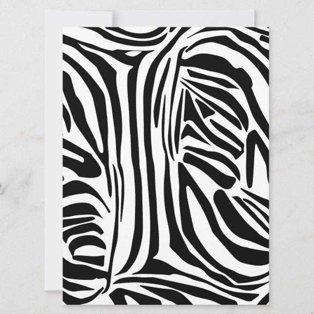 Zebra-Muster Feiertagskarte (Vorderseite)