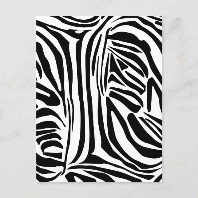 Zebra-Muster Feiertagspostkarte (Vorderseite)