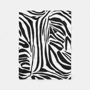 Zebra-Muster Fleecedecke