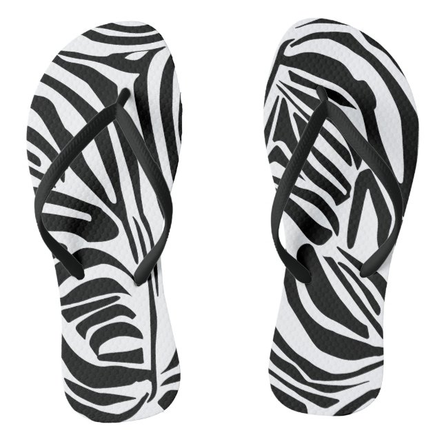 Zebra-Muster Flip Flops (Fußbett)