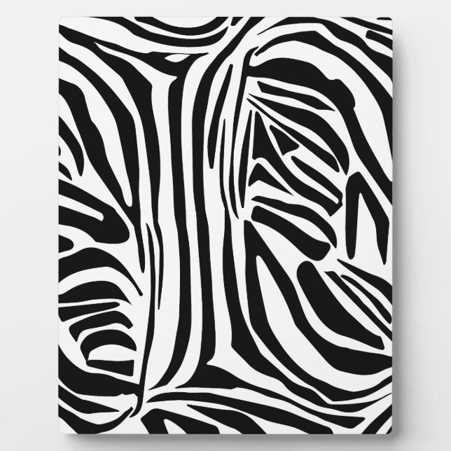 Zebra-Muster Fotoplatte (Vorderseite)