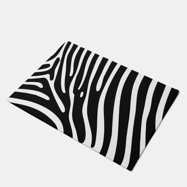ZEBRA Muster Fußmatte (Schrägansicht)