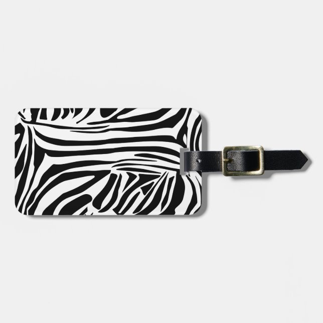 Zebra-Muster Gepäckanhänger (Vorderseite horizontal)
