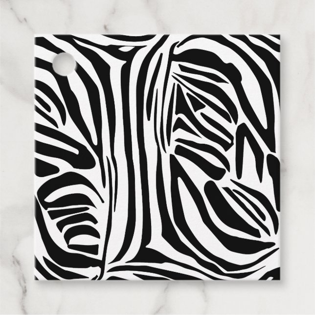 Zebra-Muster Geschenkanhänger (Vorderseite)