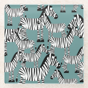 Zebra-Muster Glasuntersetzer