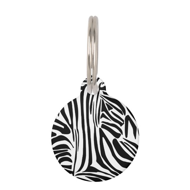 Zebra-Muster Haustiermarke (Vorderseite)
