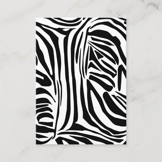 Zebra-Muster Hinweiskarte (Vorderseite)
