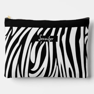 Zebra-Muster in Schwarz und Weiß Zubehörtasche