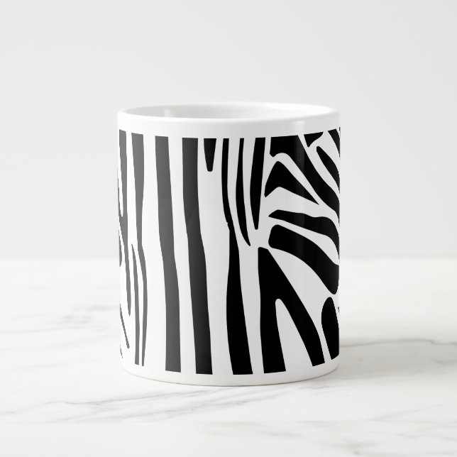 Zebra-Muster Jumbo-Tasse (Vorderseite)