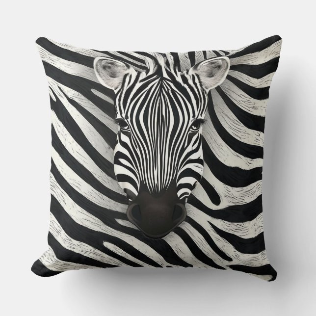 Zebra-Muster Kissen (Vorderseite)
