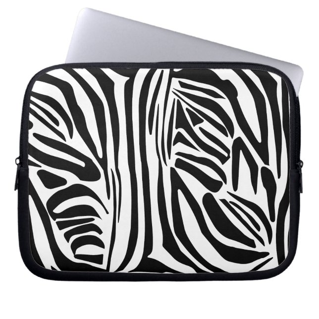 Zebra-Muster Laptopschutzhülle (Vorderseite)
