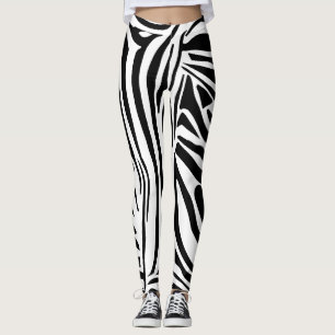 Zebra-Muster Leggings