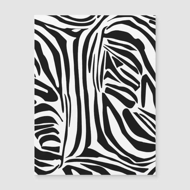Zebra-Muster Magneteinladung (Vorderseite)