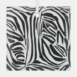 Zebra-Muster Ornament Aus Glas