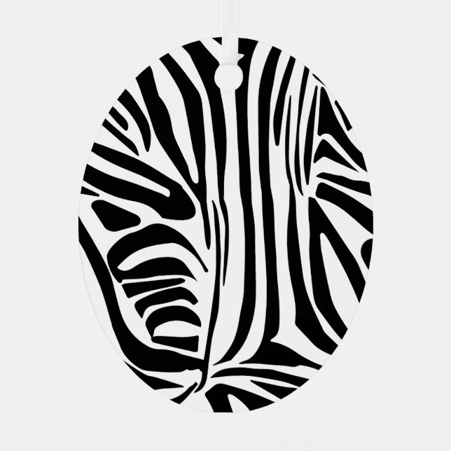 Zebra-Muster Ornament Aus Metall (Vorderseite)