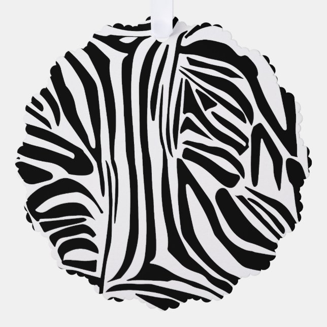 Zebra-Muster Ornament Karte (Vorderseite)