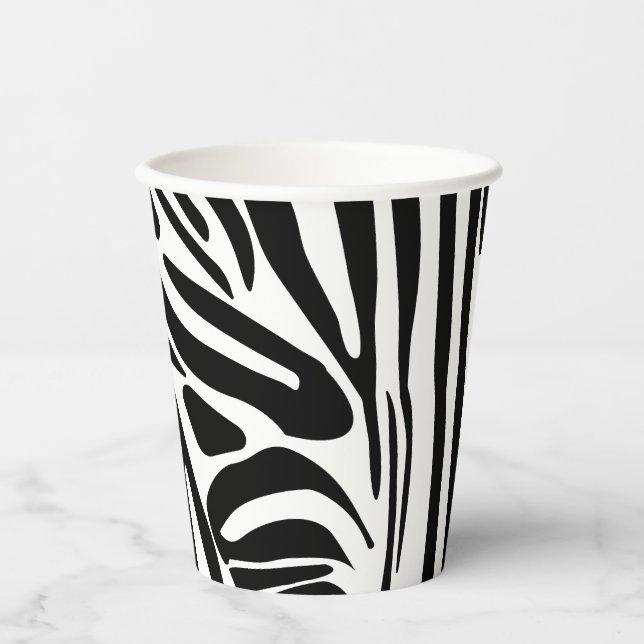 Zebra-Muster Pappbecher (Vorderseite)
