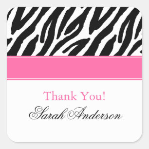 Zebra Muster Personalisiert Square Sticker