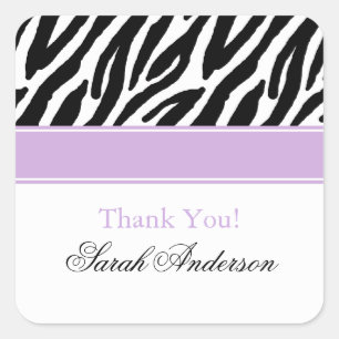 Zebra Muster Personalisiert Square Sticker