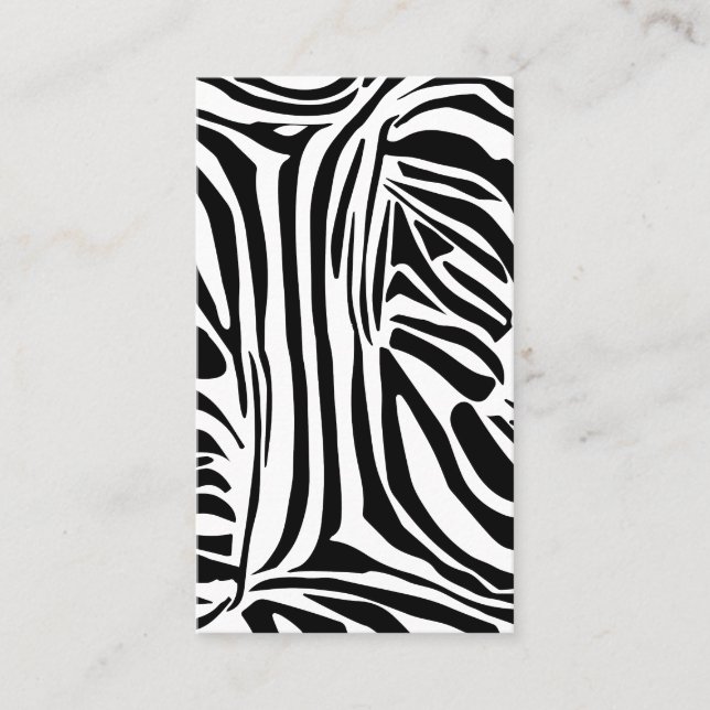 Zebra-Muster Platzkarte (Vorderseite)