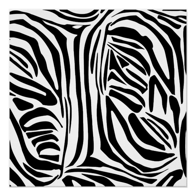 Zebra-Muster Poster (Vorderseite)