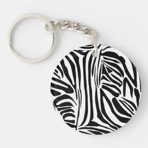Zebra-Muster Schlüsselanhänger