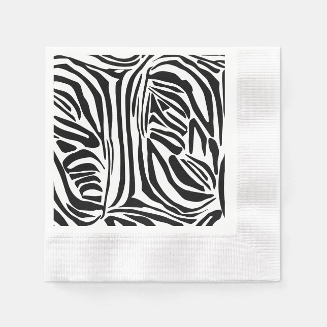 Zebra-Muster Serviette (Vorderseite)