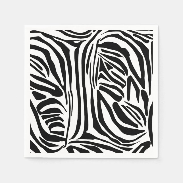 Zebra-Muster Serviette (Vorderseite)