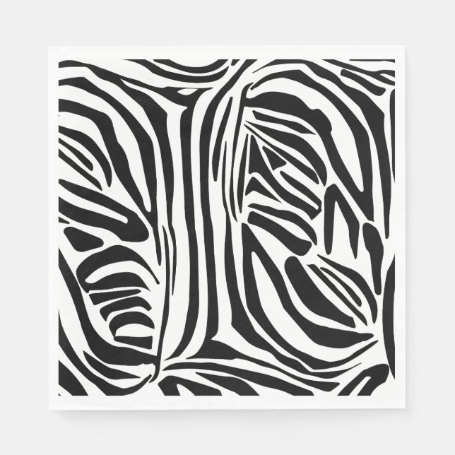 Zebra-Muster Serviette (Vorderseite)