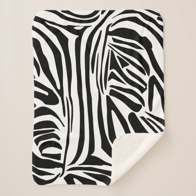 Zebra-Muster Sherpadecke (Vorderseite)