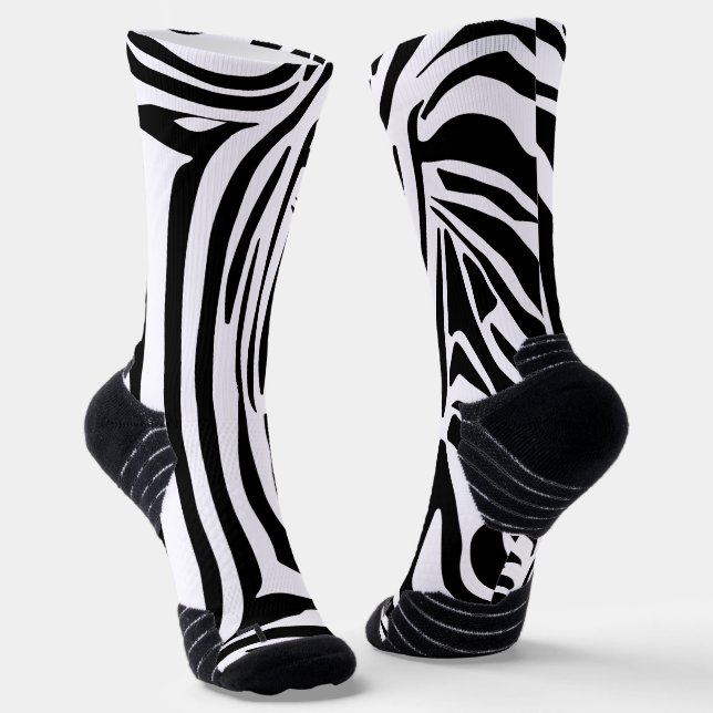 Zebra-Muster Socken (Gewinkelt)