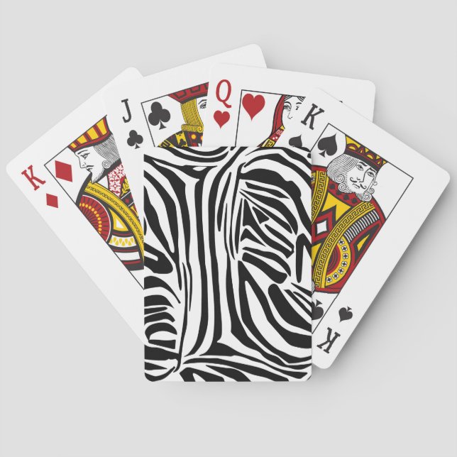 Zebra-Muster Spielkarten (Rückseite)