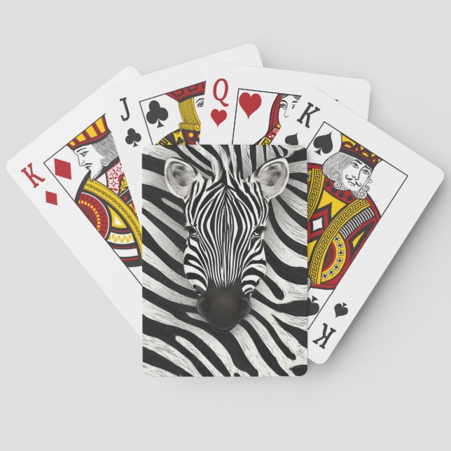 Zebra-Muster Spielkarten (Rückseite)