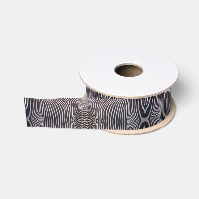 ZEBRA-MUSTER-STIL RIPSBAND (Spule)