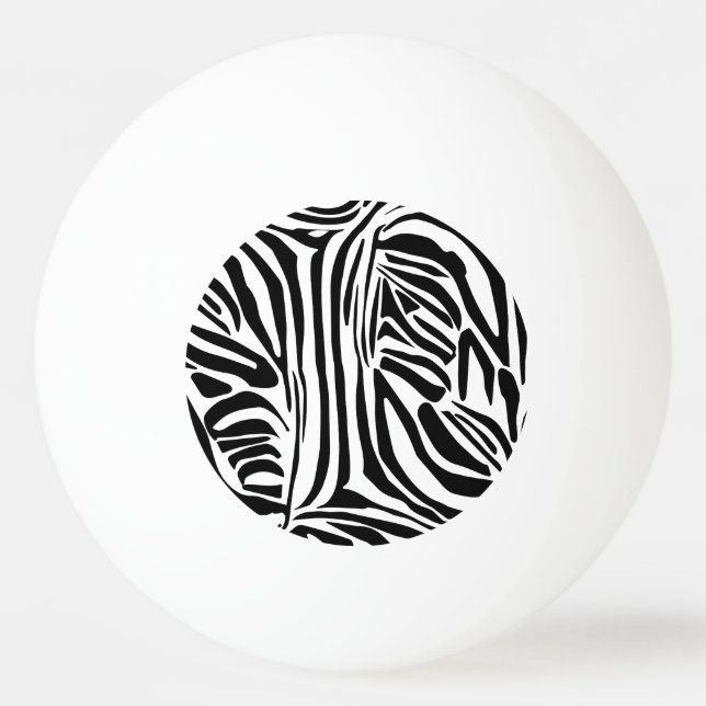 Zebra-Muster Tischtennisball (Vorderseite)