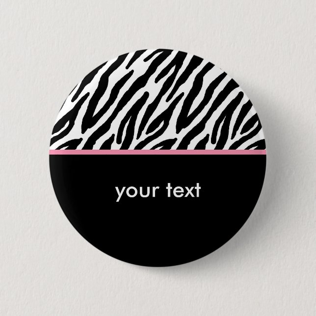 Zebra-Muster und Pink Button (Vorderseite)