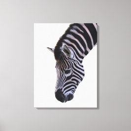 Zebra Nahaufnahme | Schwarz-Weiß-Wildtier-Wandkuns Leinwanddruck