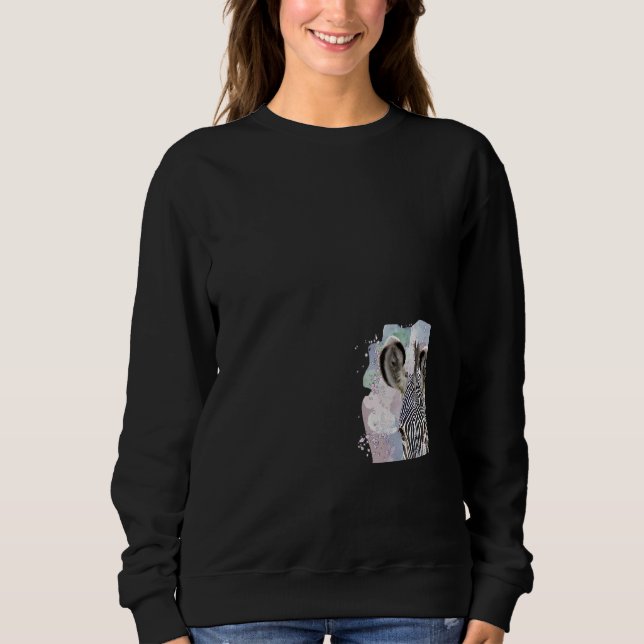 Zebra on Safari in Kenyaafrika Sweatshirt (Vorderseite)