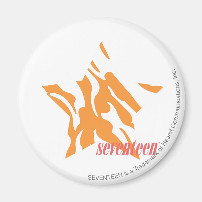 Zebra Orange 3 Magnet (Vorne)