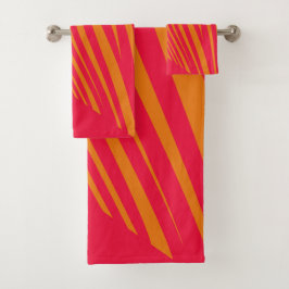 Zebra-Orange Badhandtuch Set