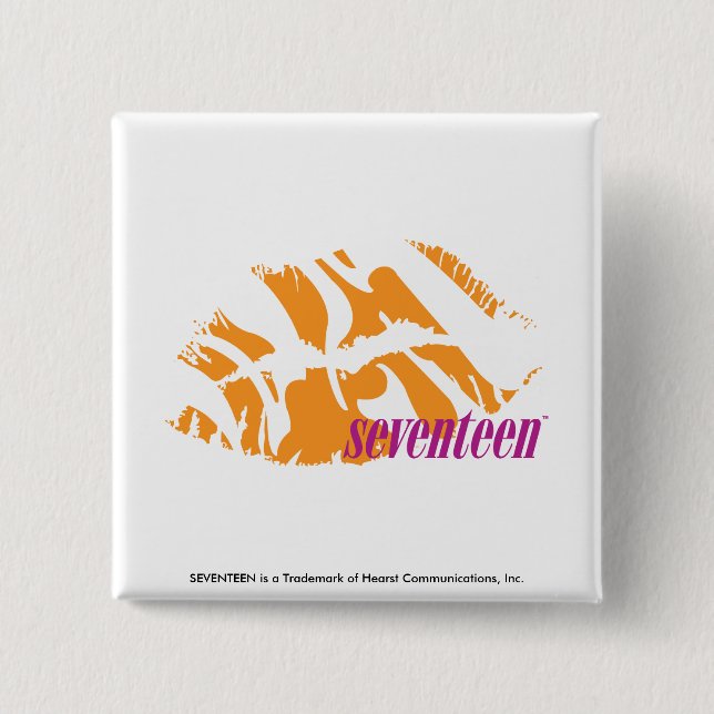 Zebra-Orange Button (Vorderseite)