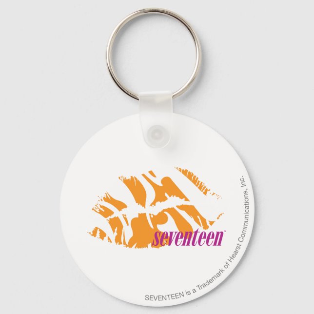 Zebra Orange Schlüsselanhänger (Vorderseite)