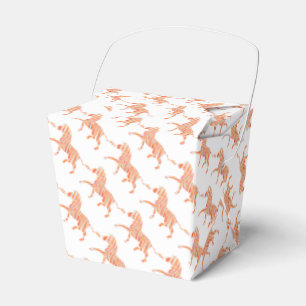 Zebra Orange und Weiße Silhouette Geschenkschachtel