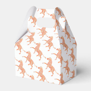 Zebra Orange und Weiße Silhouette Geschenkschachtel