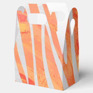 Zebra Orange und White Print Geschenkschachtel