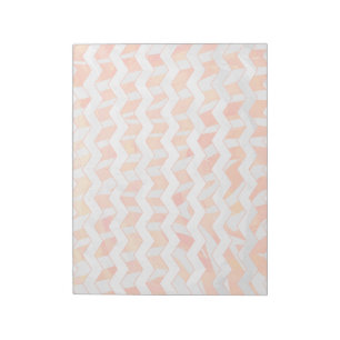 Zebra Orange und White Print Notizblock