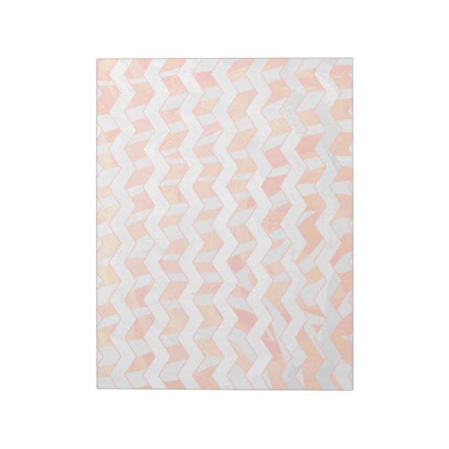 Zebra Orange und White Print Notizblock (Rotiert)